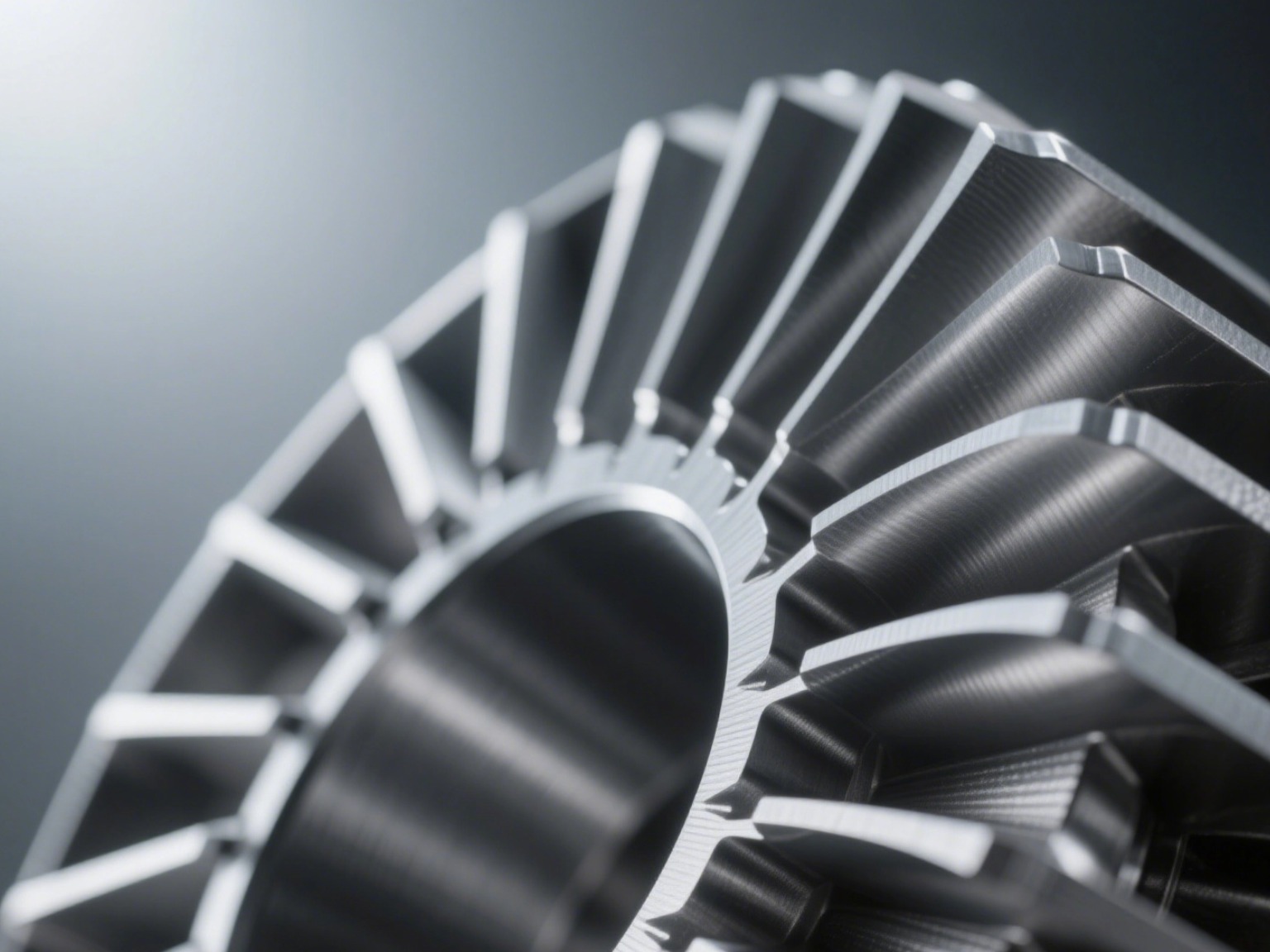 The precision billet compressor wheel of an aftermarket turbocharger