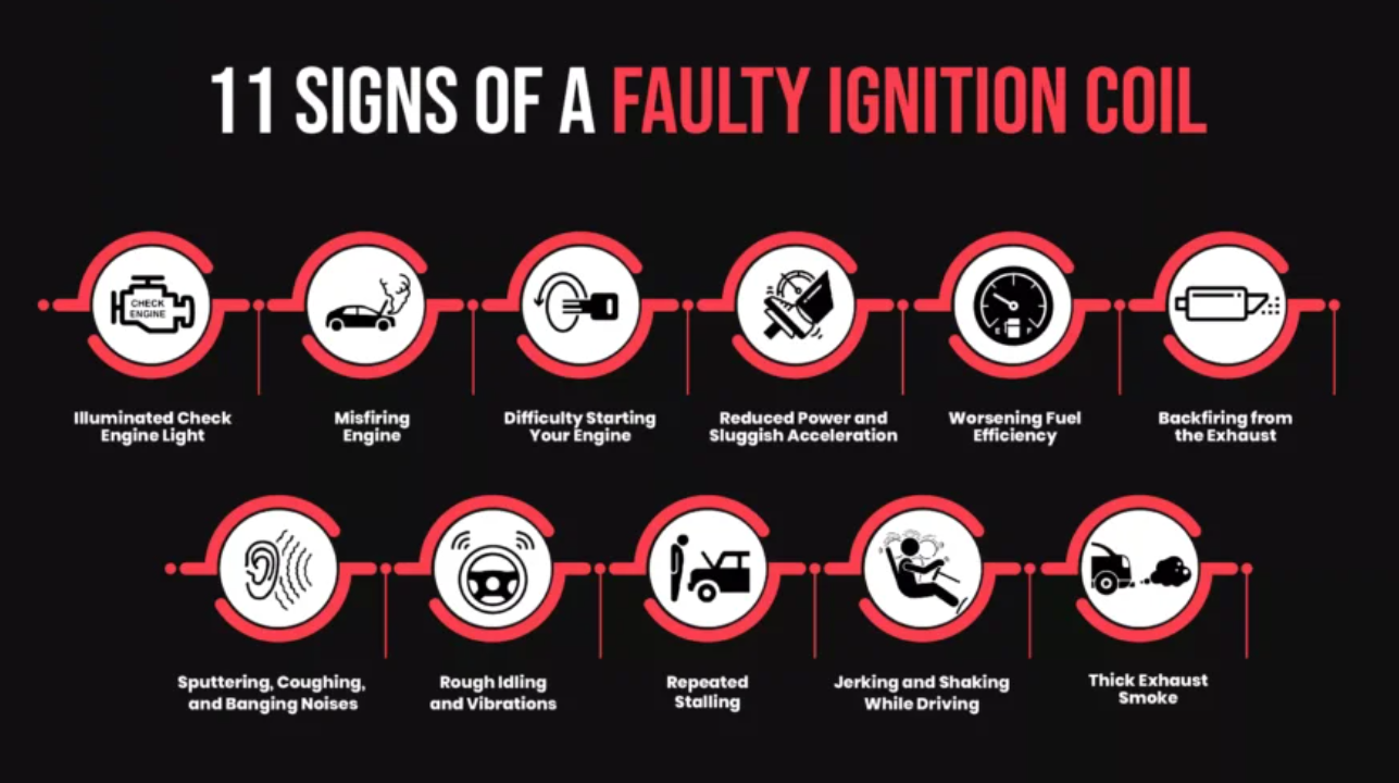 Dashboard misfire check engine light ignition coil replacement