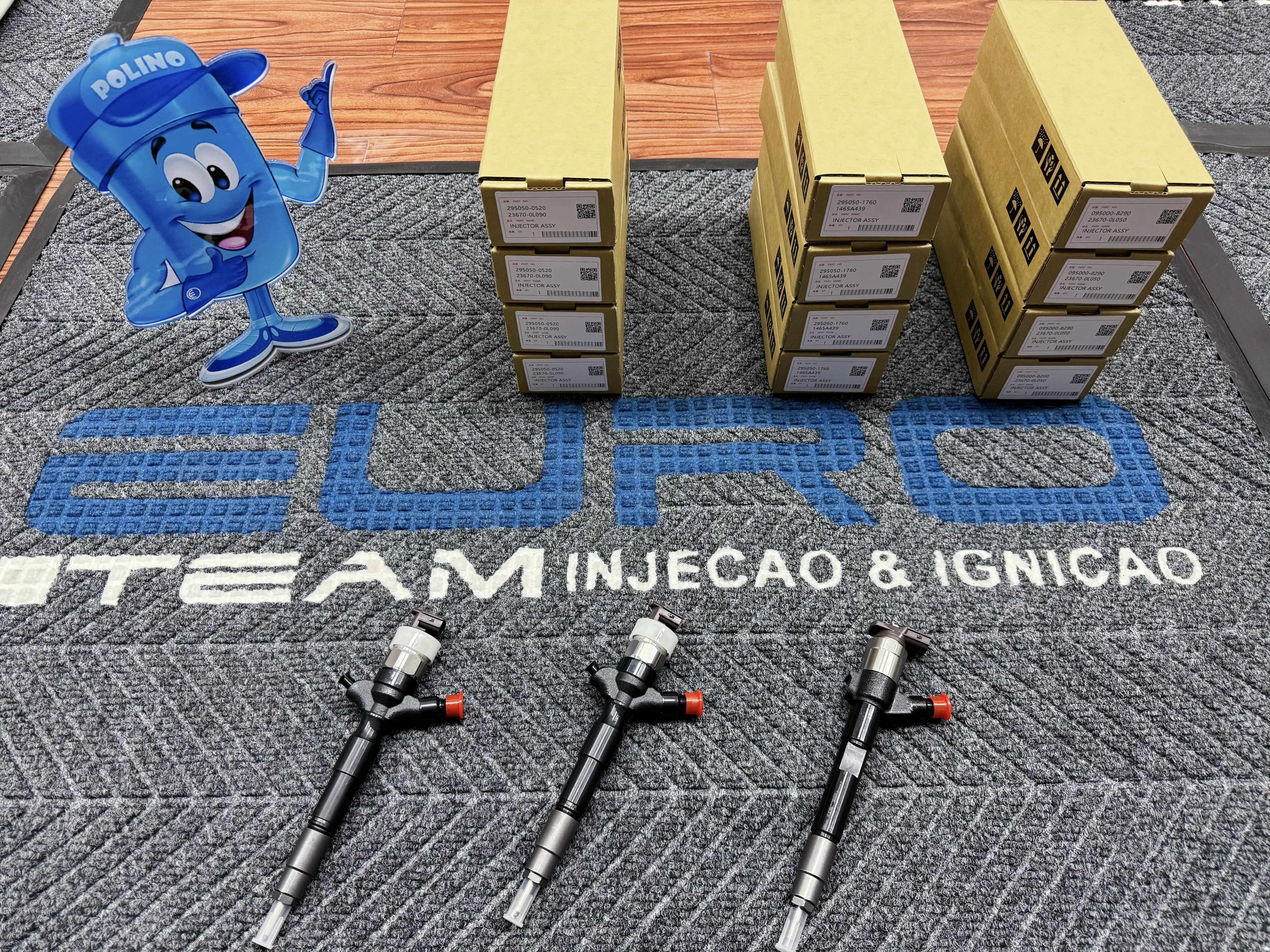 OEM ignition coil product showcase with branded packaging