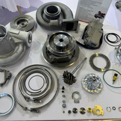 High-quality components of a disassembled turbocharger