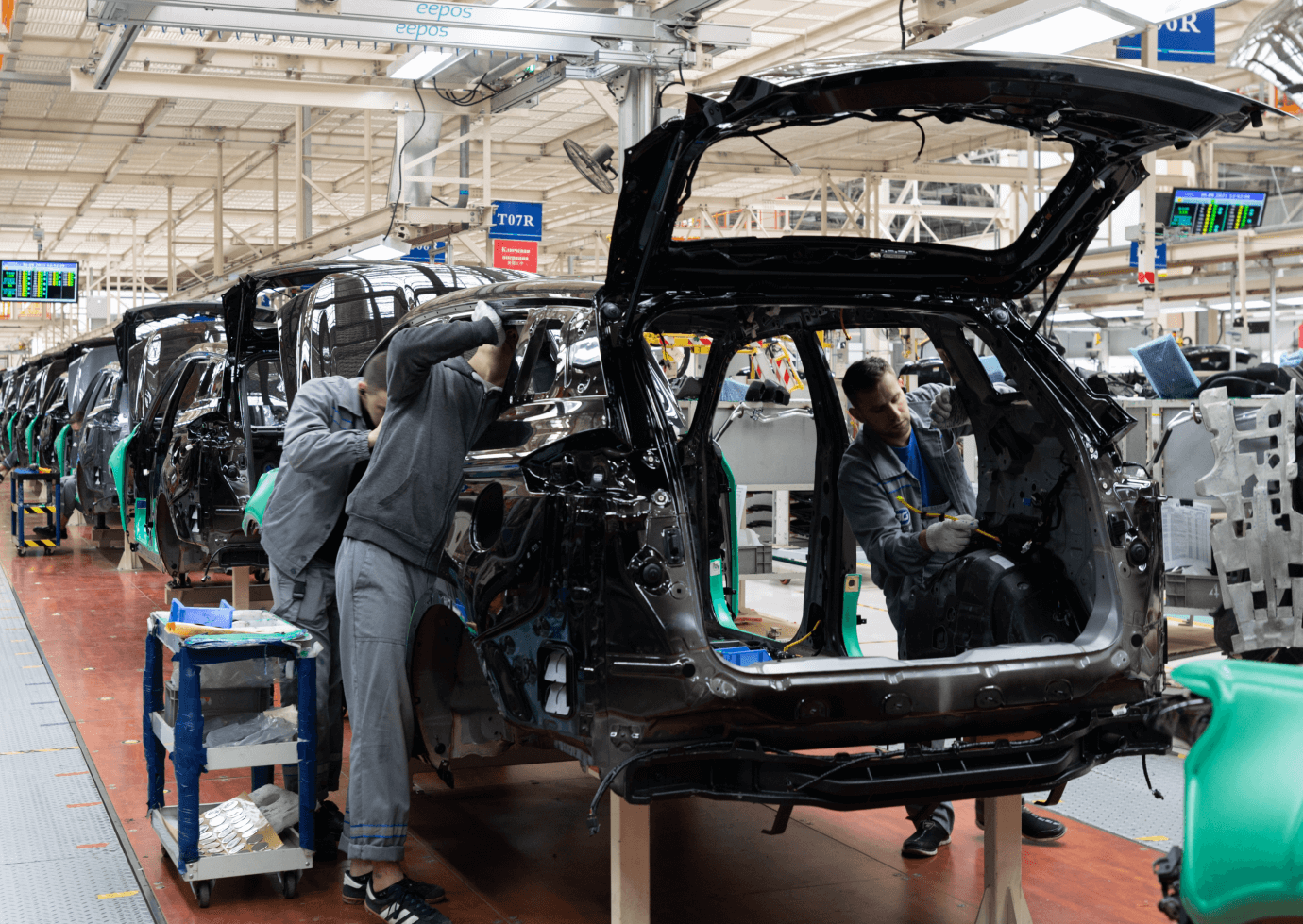 OEM vehicle assembly line using ignition coil components