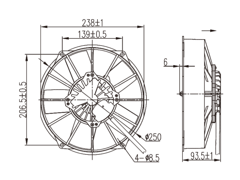 WL222501 Radiator Cooling Fan