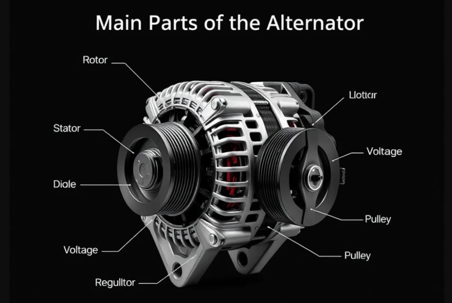 Alternator wiring terminals diagram for fleet technicians