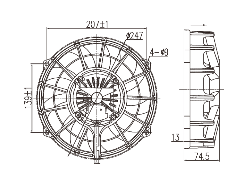 WL222502 27V Heavy-Duty Brushless Cooling Fan