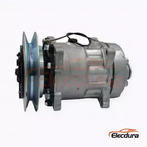 7H15 24V 1C 158 mm Heavy-Duty A/C Compressor for Kubota agricultural equipment 24V version