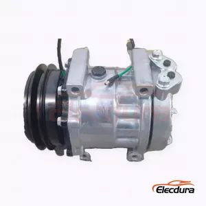 7H13 24V A1 Heavy-Duty A/C Compressor for Kobelco excavator top-port application