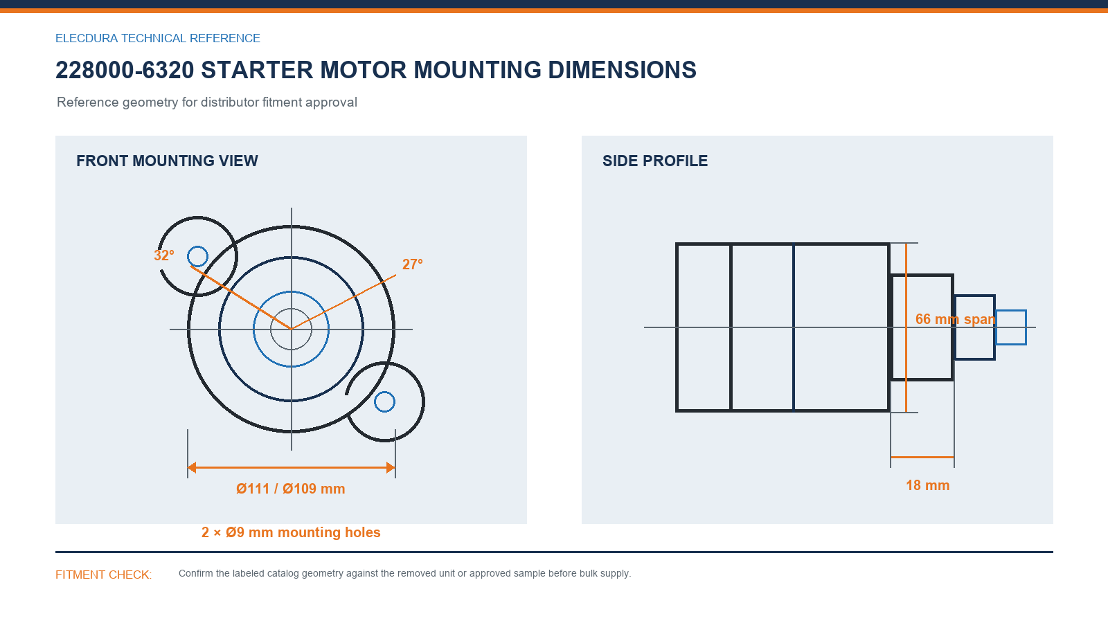 228000-6320 Kubota starter motor mounting and drive-end technical reference