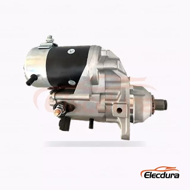 Startermotor vom Typ Denso, 24 V, 5 kW, 10 Z&auml;hne, Rechtslauf, Anschlussansicht von hinten
