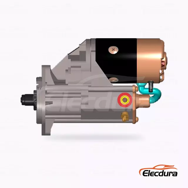 5811001280 Isuzu 4BC2 9T Starter Motor Wholesale, Complete Side View