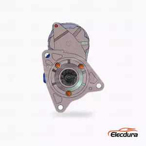 S5071 Mitsubishi 6D24 Kobelco SK300 7.5kW starter drive-end 11T pinion view