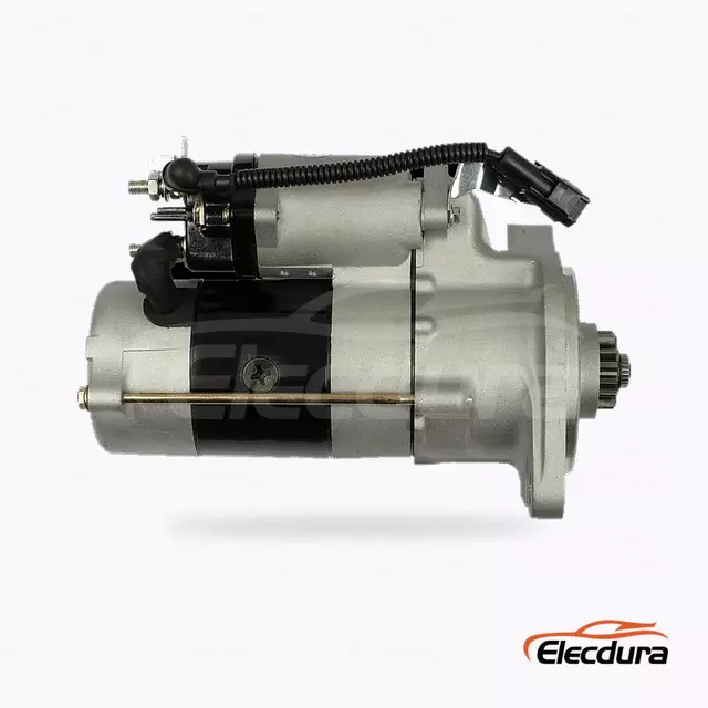 28100-E0080 Hino S05C 24V Starter Motor Wholesale, Complete Side View