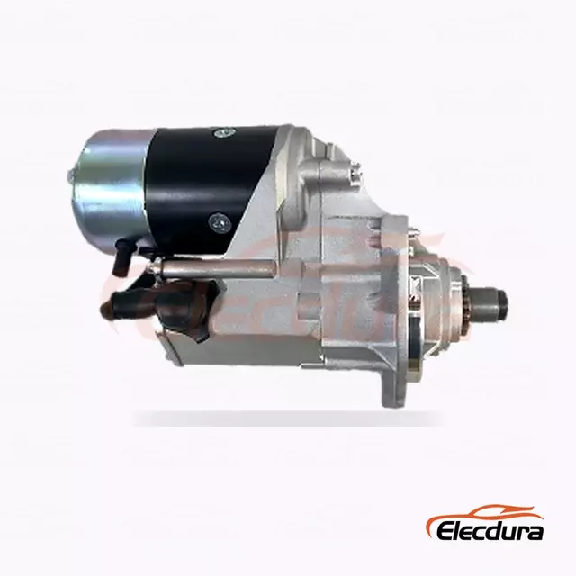 028000-6200 Стартер Isuzu 6BD1, 24 В, 4,5 кВт, 11 зубцов, вид сзади