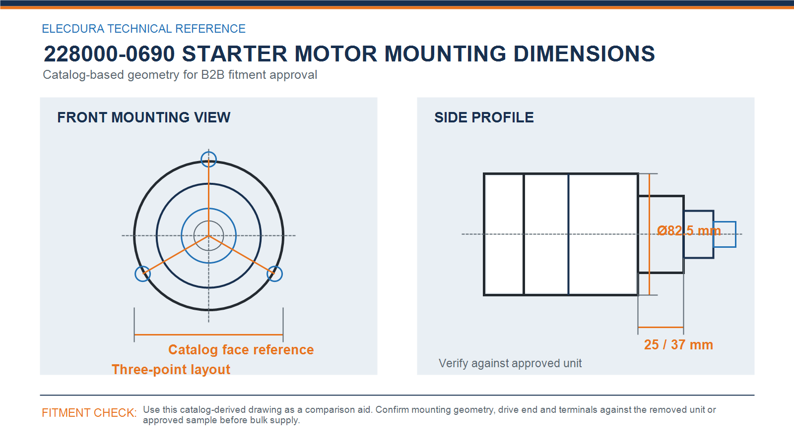 228000-0690 starter motor mounting dimensions for Kubota V2203 and V2403 diesel engine applications wholesale fitment