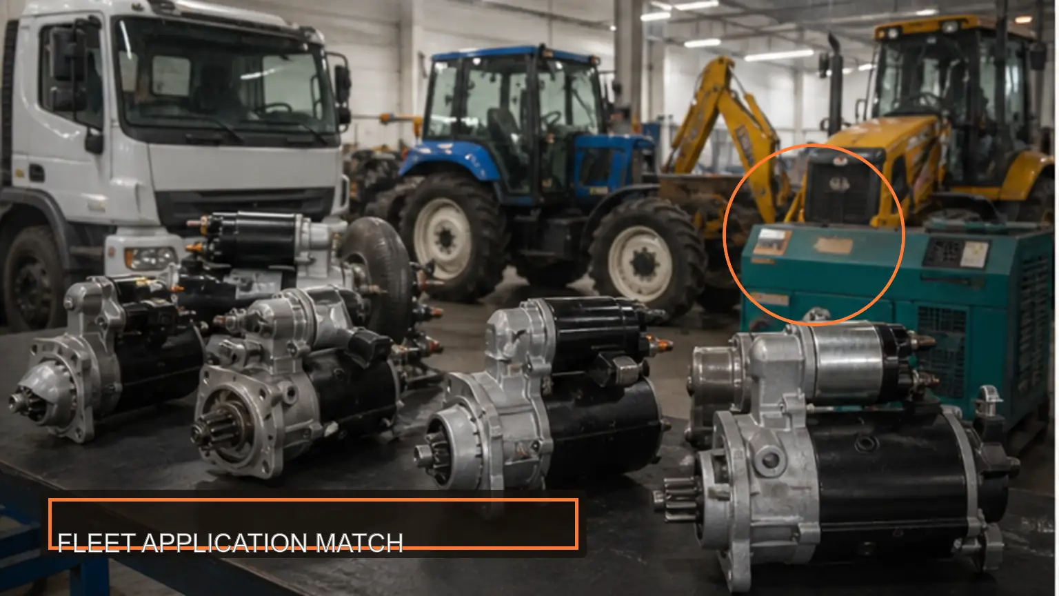 Heavy-duty starter motors compared for truck, tractor, construction, and generator applications