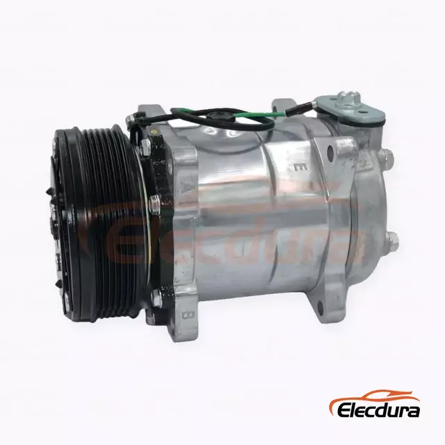 5H14 24V 6PK 119 mm Heavy-Duty A/C Compressor for Sinotruk HOWO A7 truck