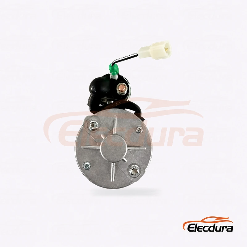 Heavy-duty starter motor drive-end mounting view for fitment and drive inspection
