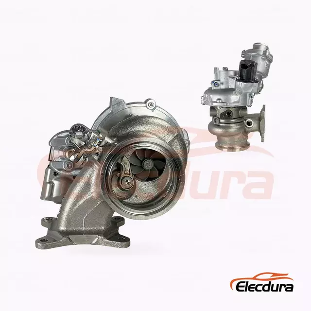 Elecdura IS38 Turbocharger 06K145702N OE 06K145702N complete assembly compressor and turbine housing view