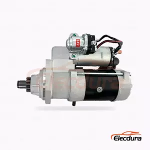 UD18487S Doosan Starter Motor, 24V 4kW 11 Teeth, Complete Side View