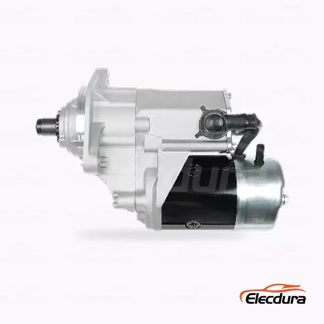 128000-0490 Fourniture en gros de moteur de d&eacute;marreur Isuzu 4BD1, vue de face du c&ocirc;t&eacute; entra&icirc;nement