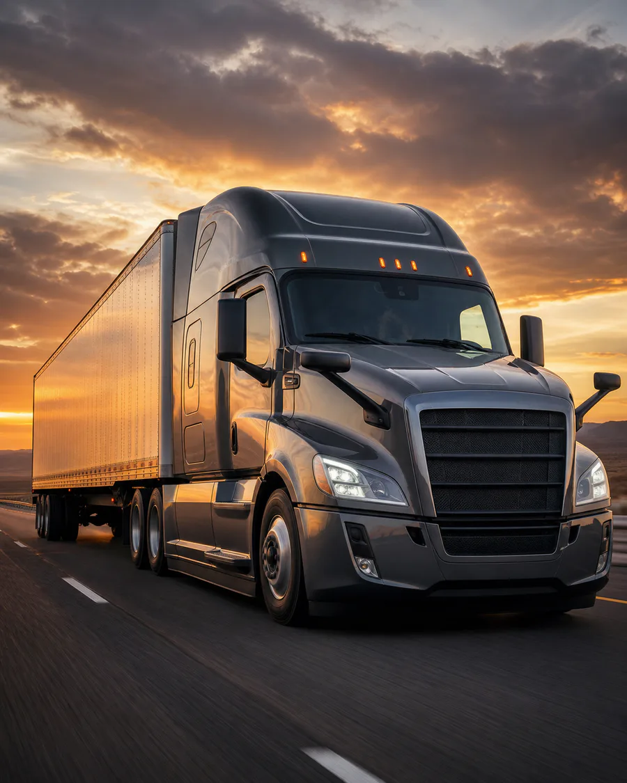 Commercial truck representing on-highway turbo core applications