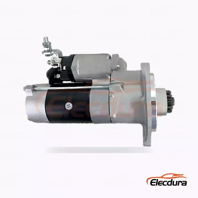28100-E0010 Hino P11C 24V Starter Motor Wholesale, Complete Side View