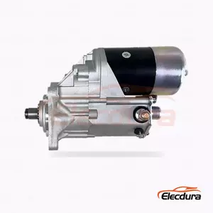 128000-1060 Caterpillar Starter Motor, 12V 2.5kW 10 Teeth, Complete Side View