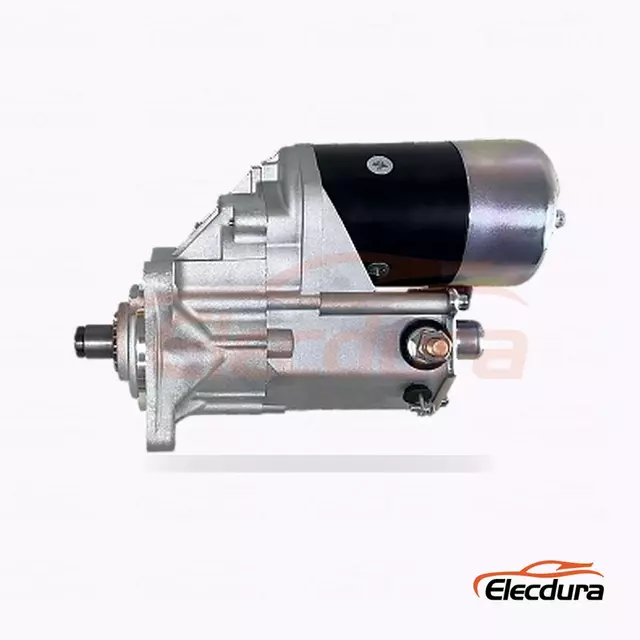 128000-1060 Caterpillar スターター モーター、12V 2.5kW 10 歯、完全側面図