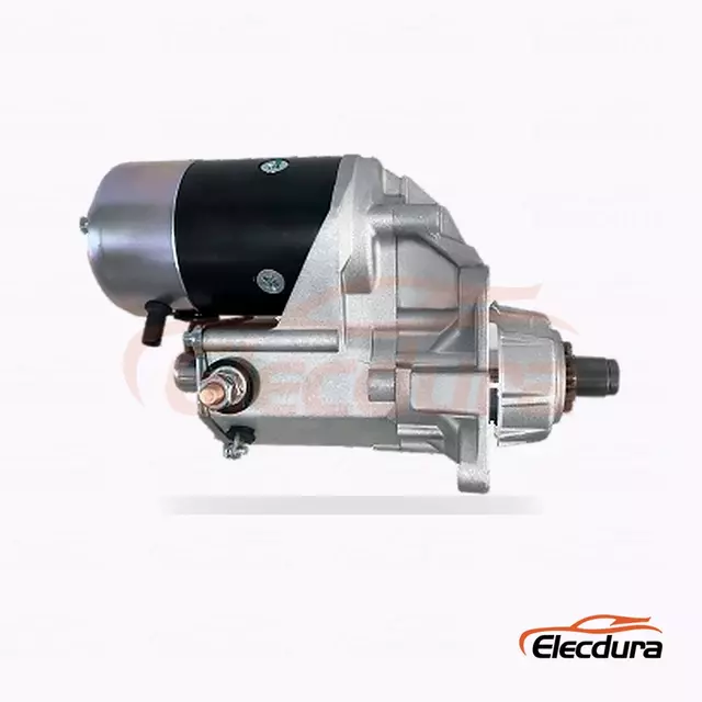 128000-4080 Caterpillar Starter Motor, 12V 2.5kW 10 Teeth, Rear Terminal View