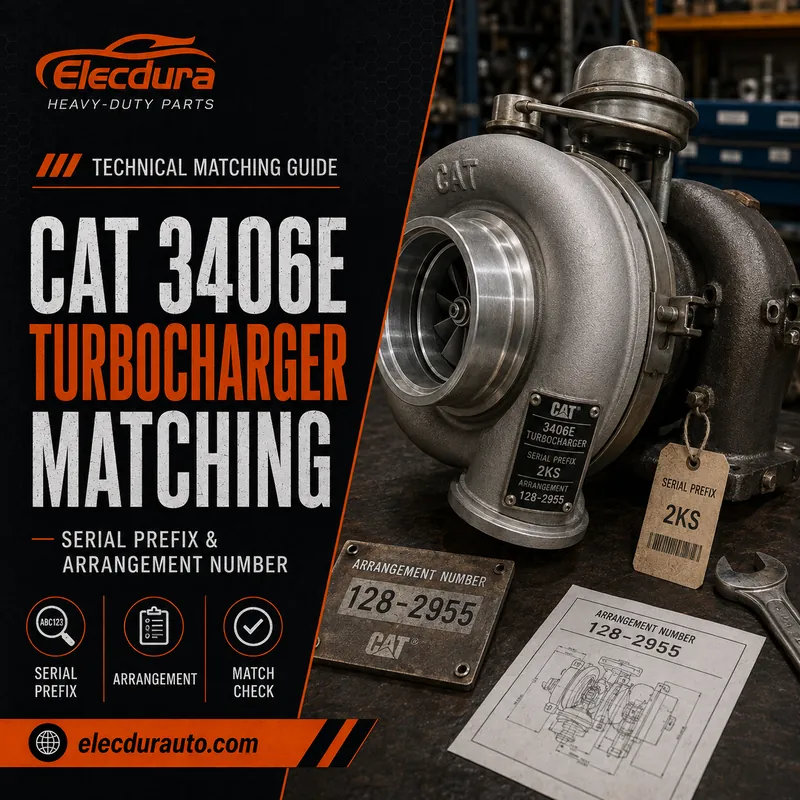 CAT 3406E Turbocharger Matching by Serial Prefix and Arrangement Number