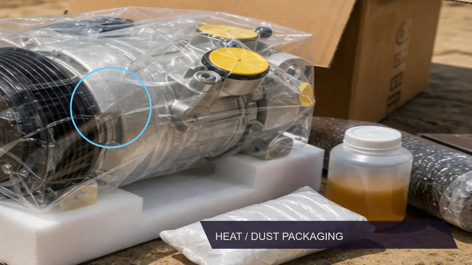 Heavy-duty A/C compressor packaging and regional distribution plan prepared for heavy-duty service in India