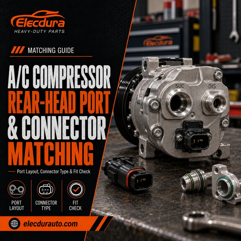 Heavy-Duty A/C Compressor Rear-Head Port and Connector Matching