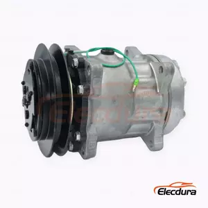 7H15 24V B1 146 mm Heavy-Duty A/C Compressor for Sumitomo excavator rear-port