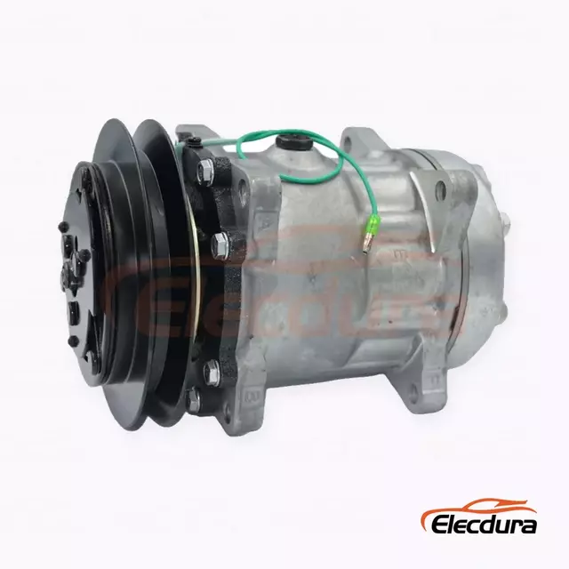 7H15 24V B1 146 mm Heavy-Duty A/C Compressor for Sumitomo excavator rear-port