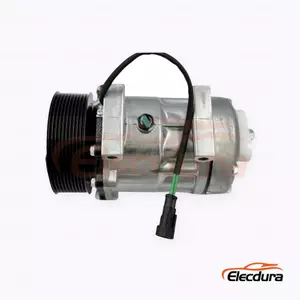 7H15 24V 10PK Heavy-Duty A/C Compressor for FAW Jiefang JH6 rear-port 10PK version