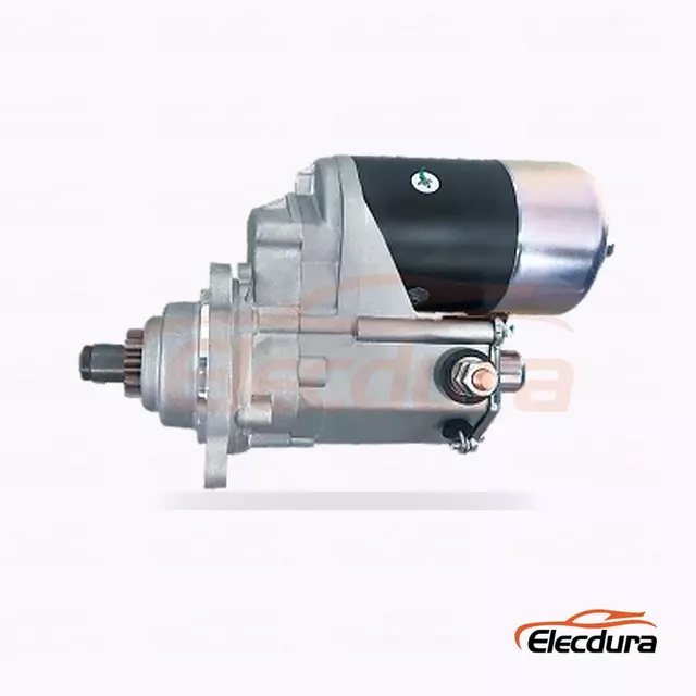 STR177A John Deere startmotor, 12V 3,0kW 10 t&aelig;nder, bagfra terminalvisning