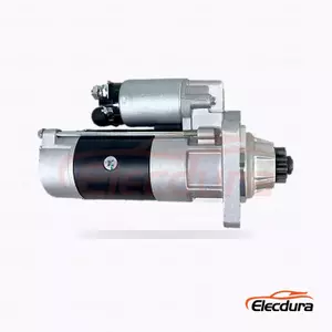 300516-00034A Doosan Starter Motor, 12V 2.7kW 11 Teeth, Complete Side View
