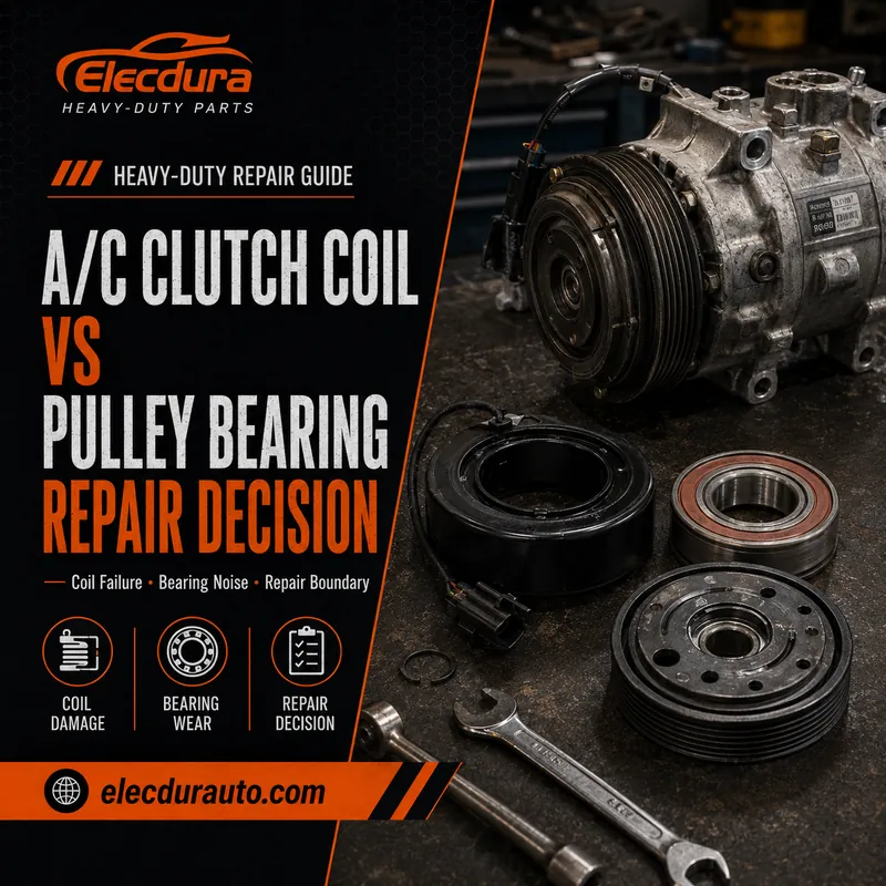 A/C Compressor Clutch Coil vs Pulley-Bearing Repair: A Damage-Boundary Decision