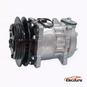 7H13 12V B1 146 mm Heavy-Duty A/C Compressor for Kobelco compact excavator
