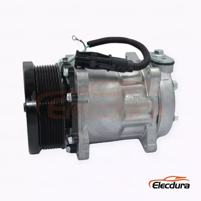 7H15 24V 8PK 119 mm Heavy-Duty A/C Compressor for Sinotruk HOWO T7H truck