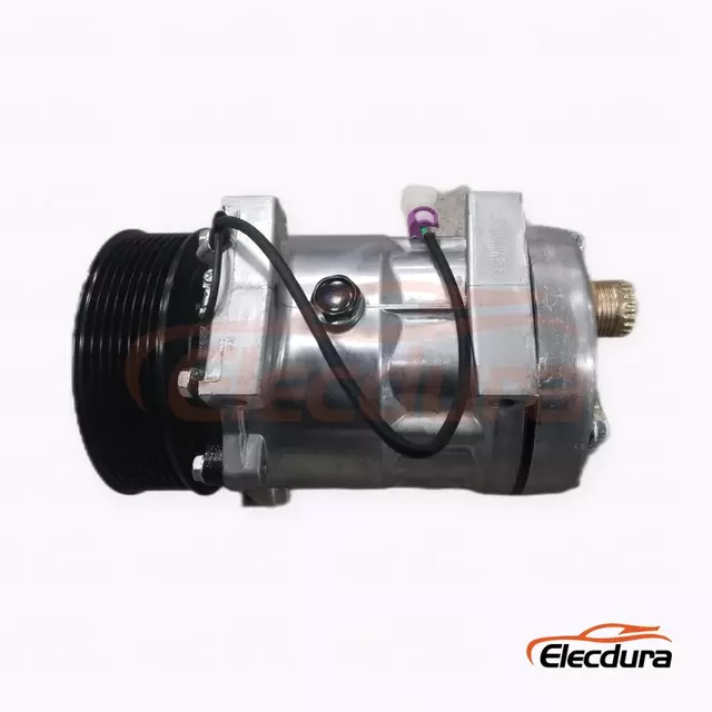 7H15 24V 8PK Heavy-Duty A/C Compressor for Liebherr construction equipment rear-port version