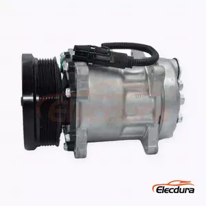 7H15 24V 6PK 119 mm Heavy-Duty A/C Compressor for Sinotruk HOWO T5G truck