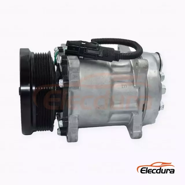 7H15 24V 6PK 119 mm Heavy-Duty A/C Compressor for Sinotruk HOWO T5G truck
