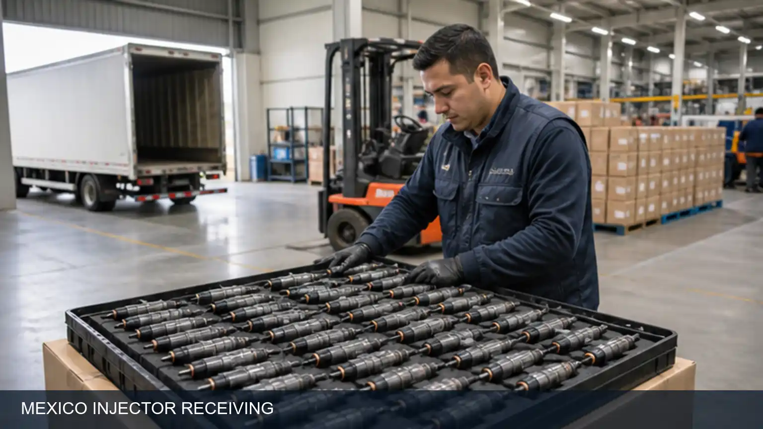 Receiving inspection of heavy-duty diesel injectors from a Mexican supplier lot