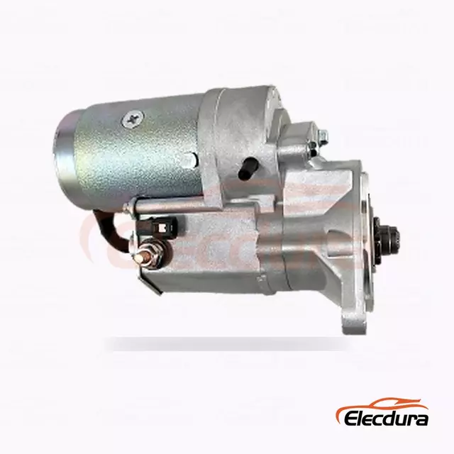 228000-6920 Moteur de d&eacute;marreur pour pelle compacte Bobcat, 12 V, 2,0 kW, 10 dents, vue du terminal arri&egrave;re