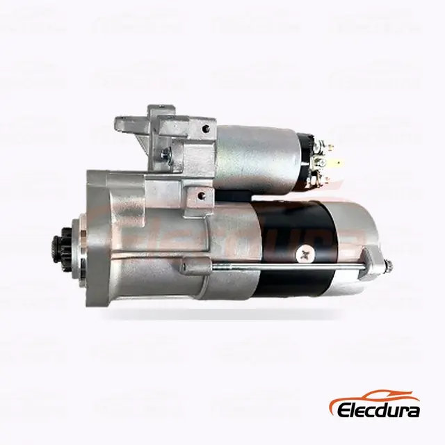 M2T67981 Mitsubishi 4D33 Starter Motor, 24V 3.2kW 9 Teeth, Rear Terminal View