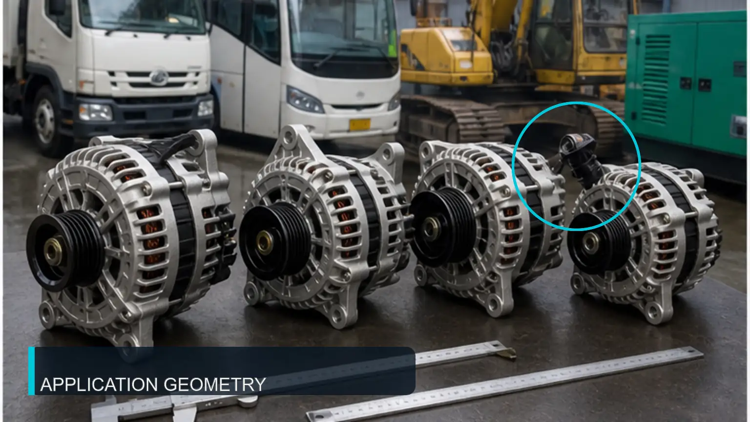 Heavy-duty alternator configurations compared for truck, bus, construction, and generator duty
