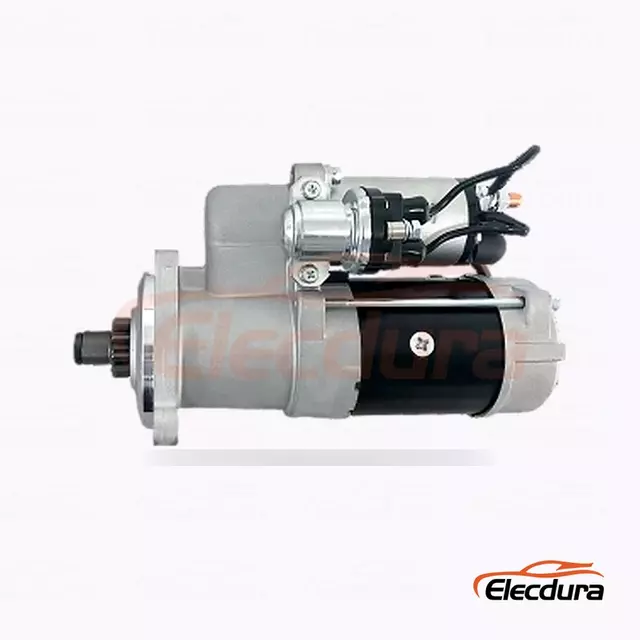 Motor Starter Varian B Tugas Berat 12V 3,3kW 10 Gigi CW, Tampak Samping Lengkap