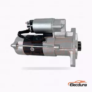S14-102 Yanmar Starter Motor, 12V 3.5kW 9 Teeth, Complete Side View