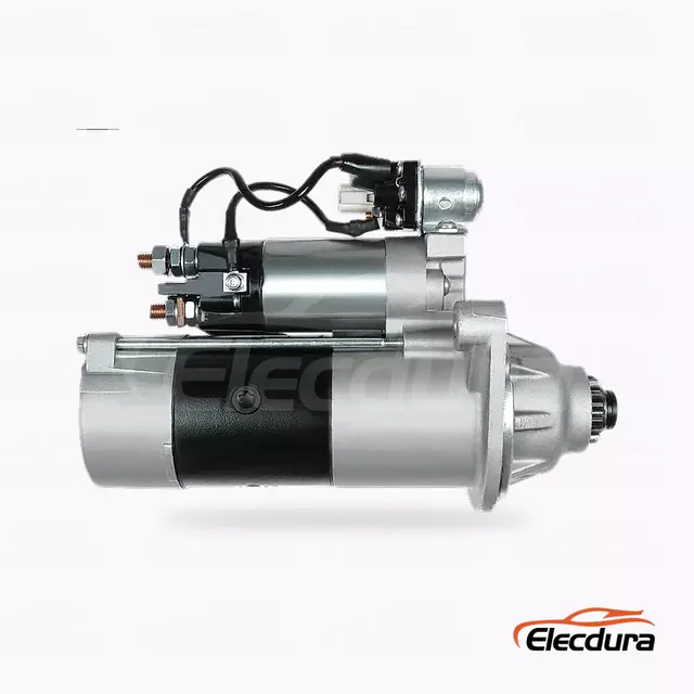 M009T50371 Mitsubishi Fuso FK Starter Motor Distributor, Complete Side View