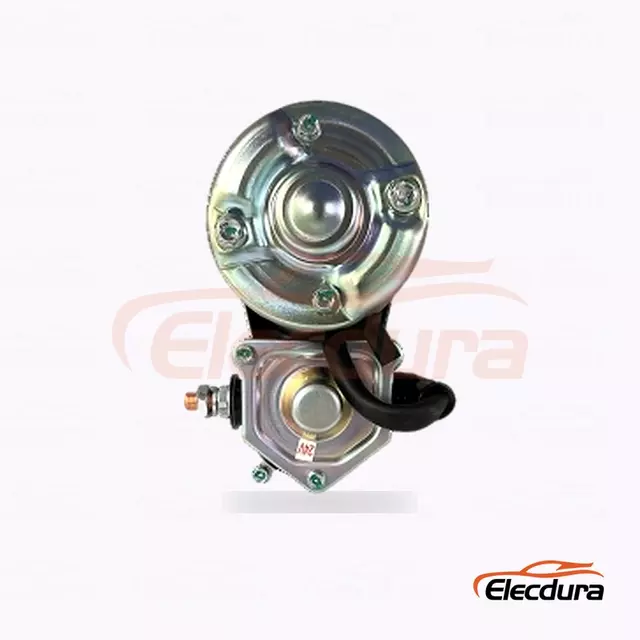 228000-6670 Komatsu PC200 and PC220 Starter Motor, 24V 4.5kW 10 Teeth, Rear Terminal View